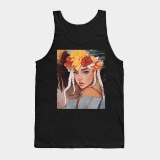 Tropical Blonde Beauty 2023 Tank Top